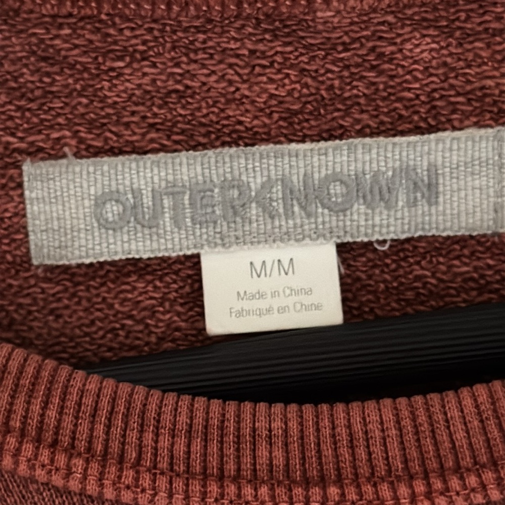 Outerknown Sur Sweatshirt Men’s Medium Hemp Organic Cotton Crewneck Paprika - Picture 10 of 11